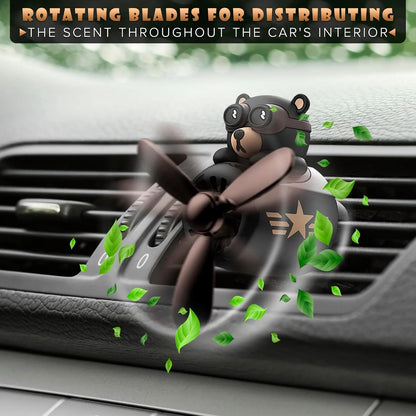 Rotating Propeller Teddy Bear Air Vent Clip