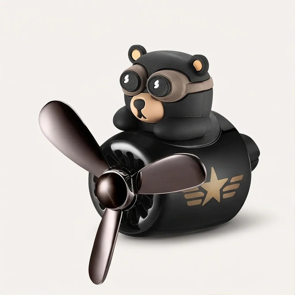 Rotating Propeller Teddy Bear Air Vent Clip