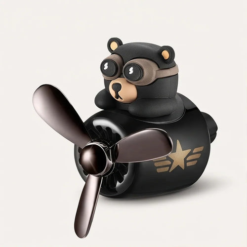 Rotating Propeller Teddy Bear Air Vent Clip
