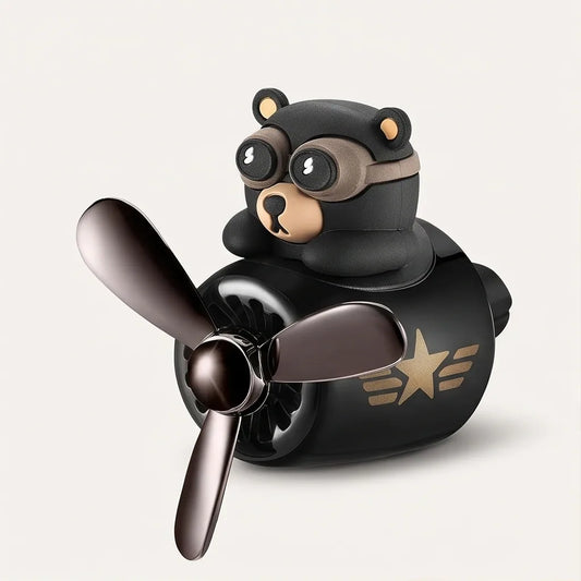 Rotating Propeller Teddy Bear Air Vent Clip