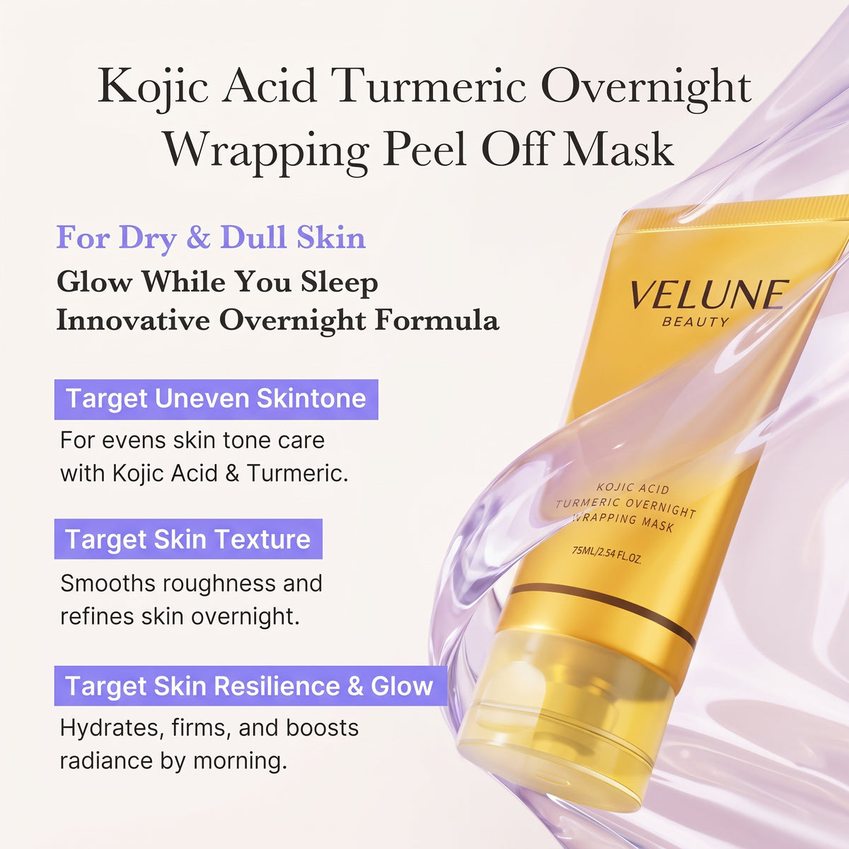 Kojic Acid Tumeric Night Wrapping Mask